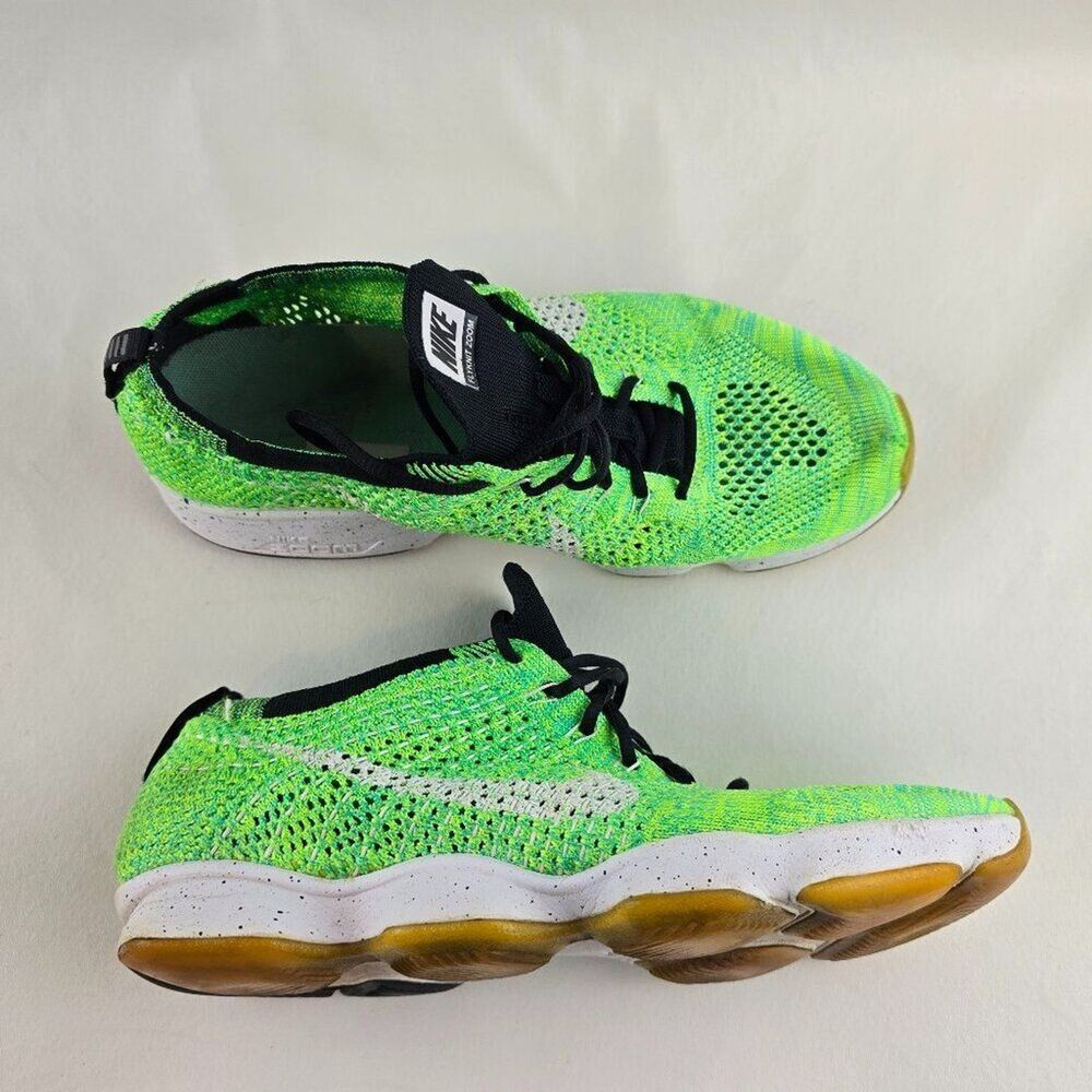Nike Shoes Womens 9 Sneakers Flyknit Zoom Agility Volt Green Glow Lightweight